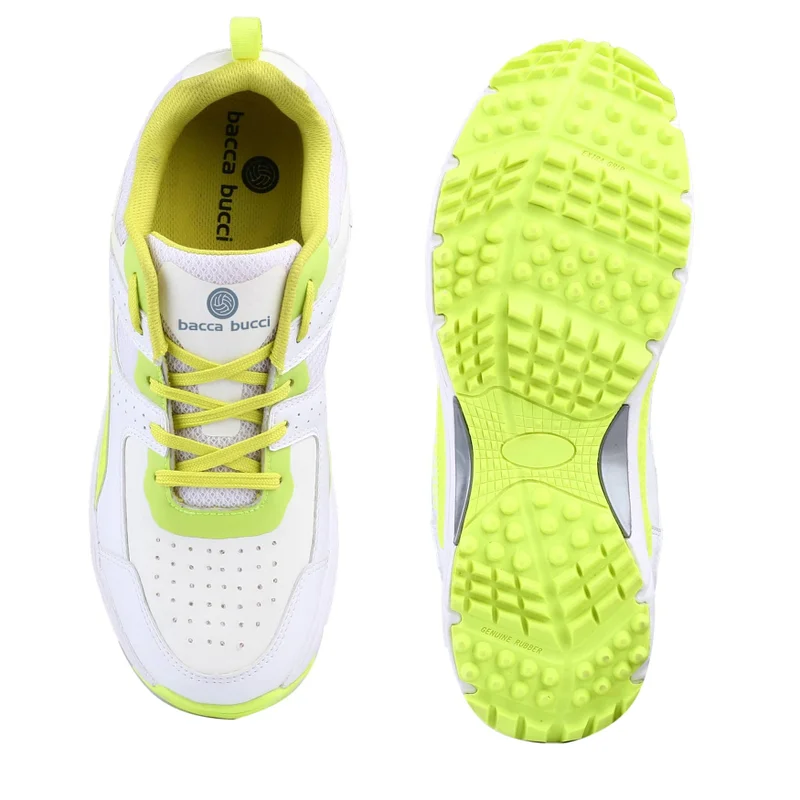 Bacca Bucci Neon Green Wicket Wings Pro Performance Cricket Shoes for Men | Best Price UAE